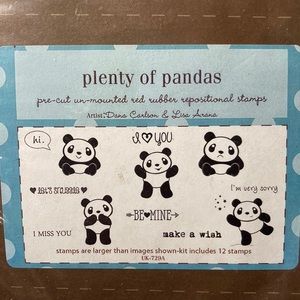 Panda stamps and sentiments